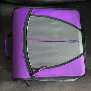 Vibrant Purple and Black Binder